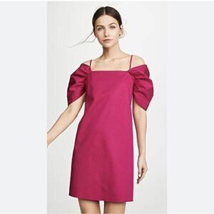 THEORY•Draped Convertible Sleeve A-Line Dress